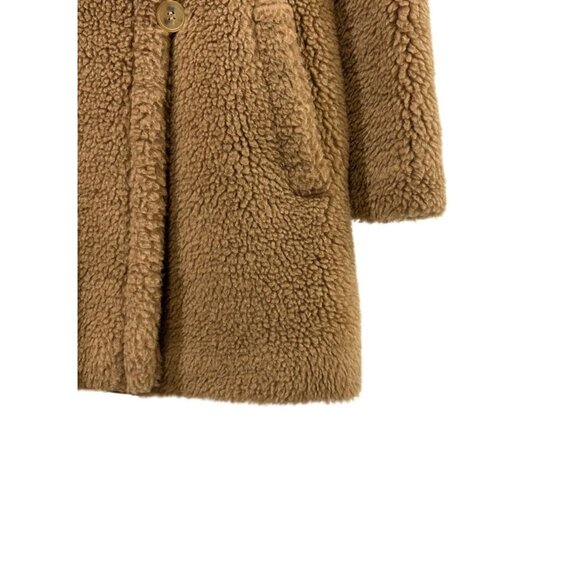 Max Mara Womens Camel Teddy Coat Size 6 Wool & Silk Blend - Picture 5 of 7